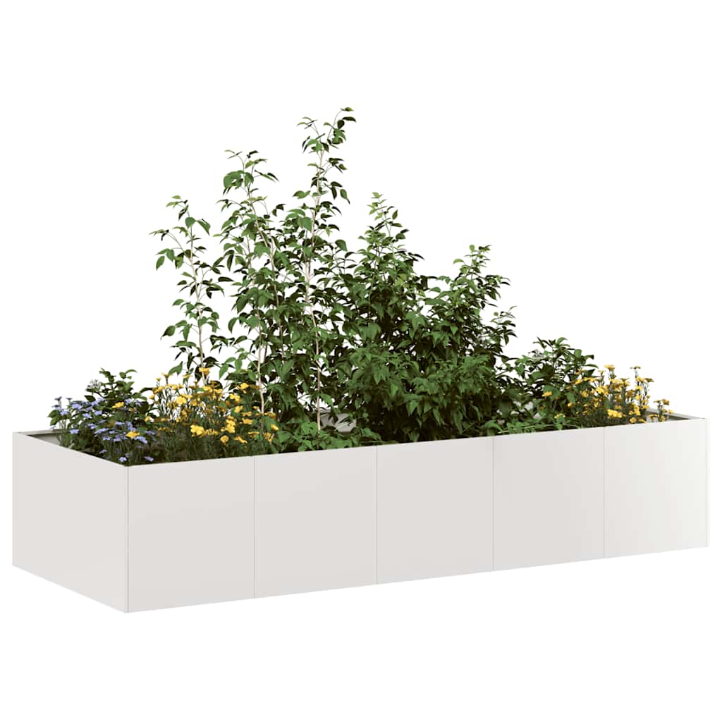 vidaXL Planter 200x80x40 cm Stainless Steel