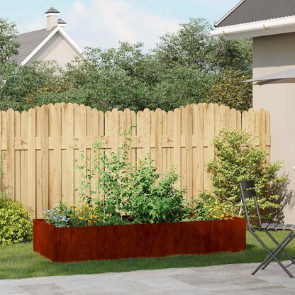 vidaXL Planter Rusty 200x80x40 cm Weathering Steel