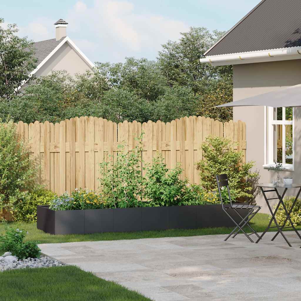vidaXL Planter Black 280x80x40 cm Steel