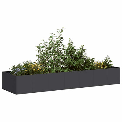 vidaXL Planter Black 280x80x40 cm Steel