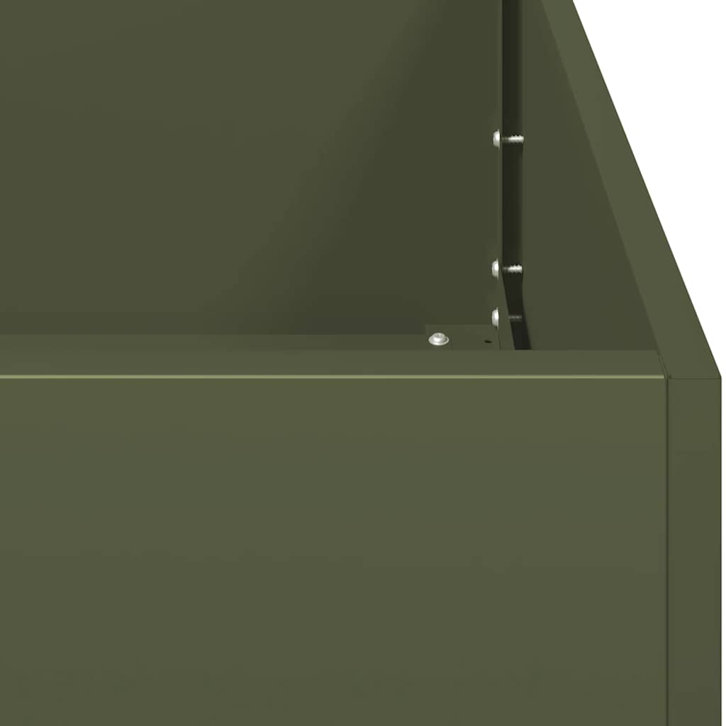 vidaXL Planter Olive Green 280x80x40 cm Steel