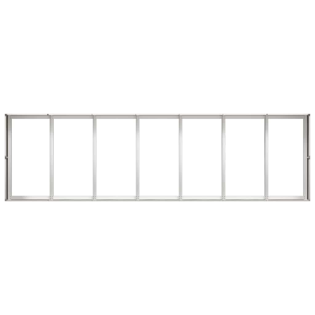 vidaXL Planter 280x80x40 cm Stainless Steel