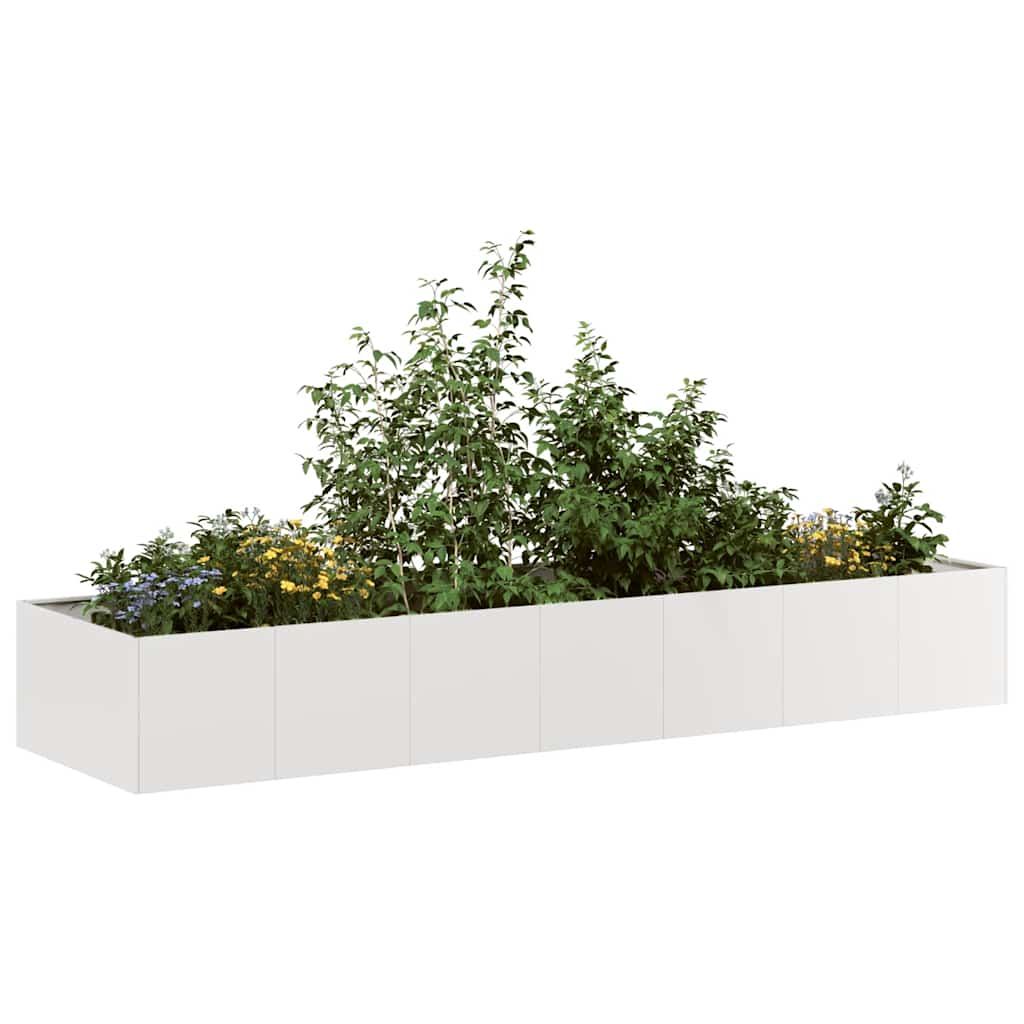 vidaXL Planter 280x80x40 cm Stainless Steel
