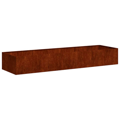 vidaXL Garden Planter Rusty 280 x 80 x 40 cm