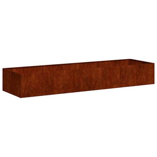 vidaXL Garden Planter Rusty 280 x 80 x 40 cm