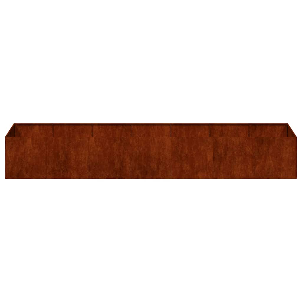 vidaXL Garden Planter Rusty 280 x 80 x 40 cm