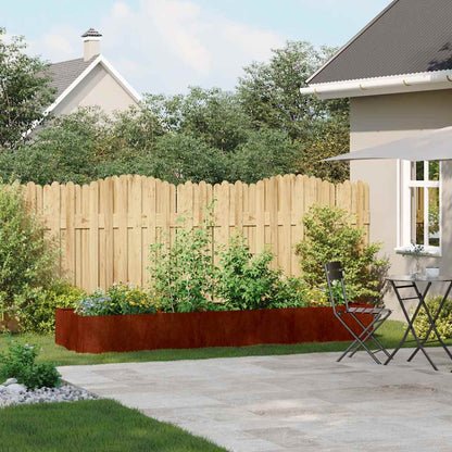 vidaXL Garden Planter Rusty 280 x 80 x 40 cm