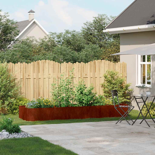 vidaXL Garden Planter Rusty 280 x 80 x 40 cm