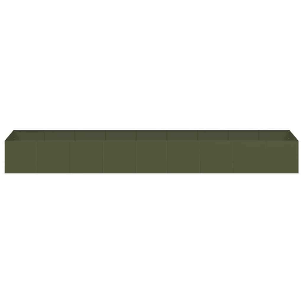 vidaXL Planter Olive Green 360x80x40 cm Steel