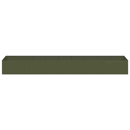 vidaXL Planter Olive Green 360x80x40 cm Steel