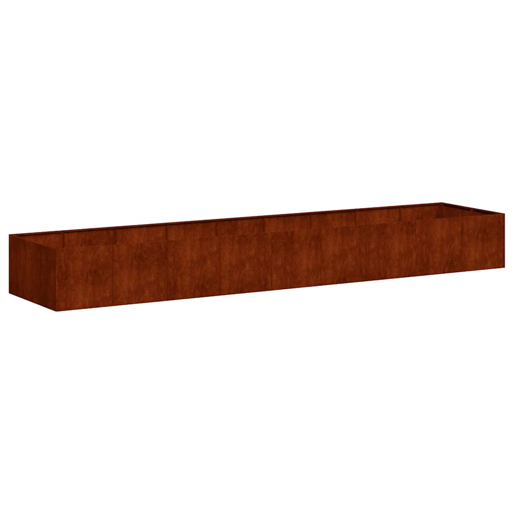 vidaXL Planter Rusty 360x80x40 cm Weathering Steel