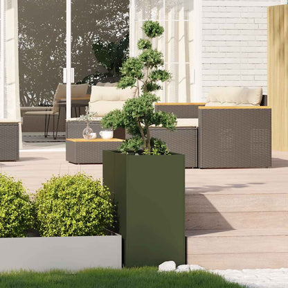 vidaXL Planter Olive Green 40x80x80 cm Steel