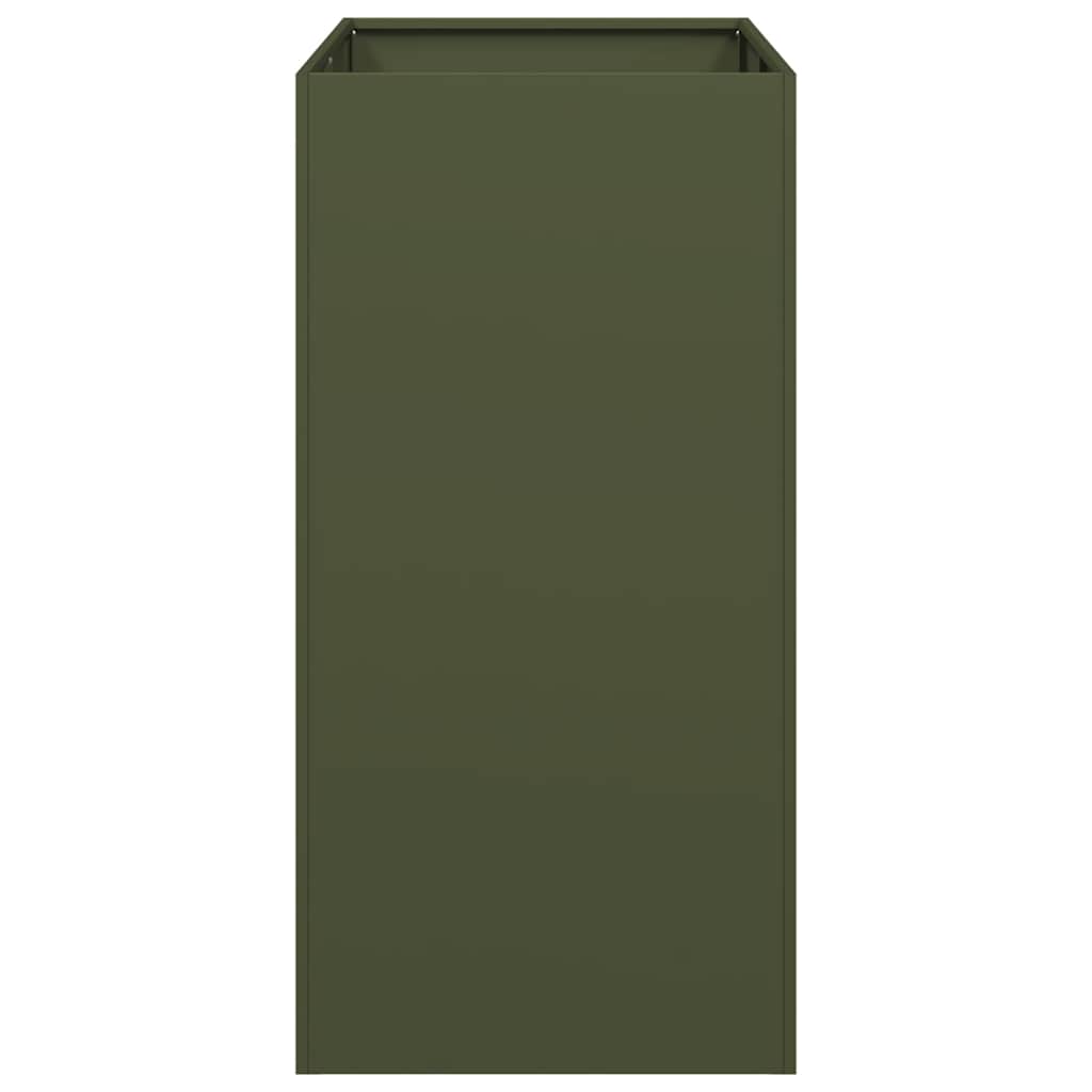 vidaXL Planter Olive Green 40x80x80 cm Steel