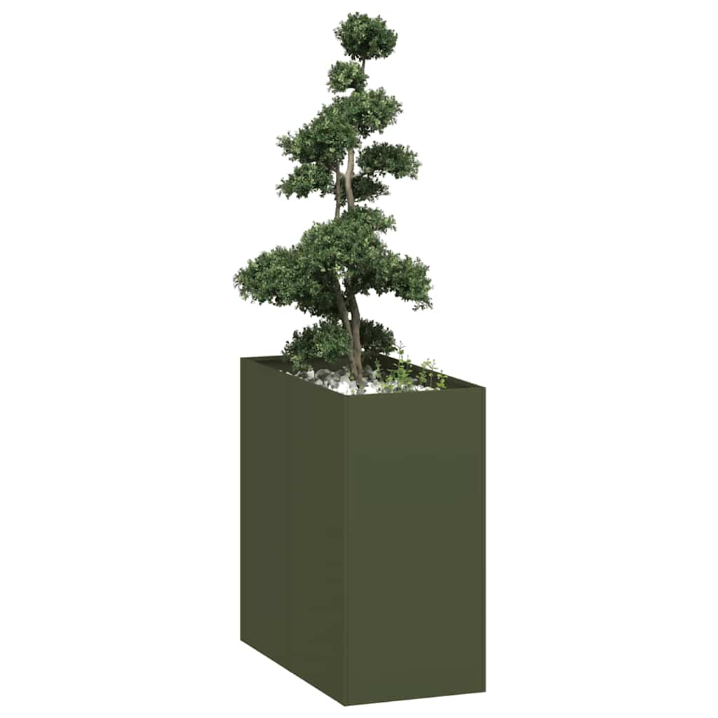 vidaXL Planter Olive Green 40x80x80 cm Steel