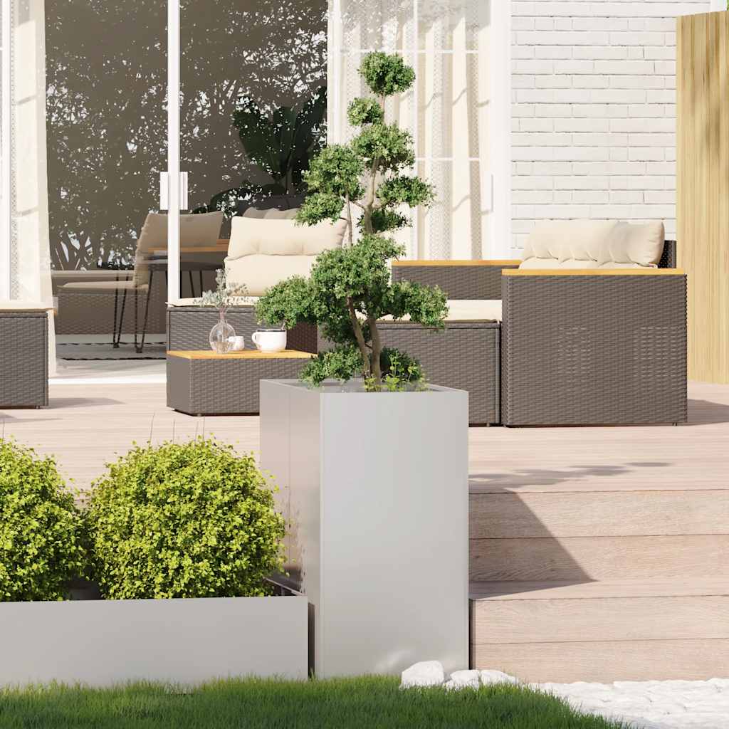 vidaXL Planter 40x80x80 cm Stainless Steel