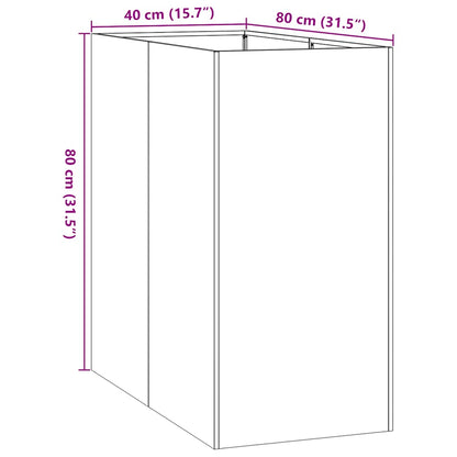vidaXL Planter 40x80x80 cm Stainless Steel