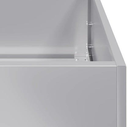 vidaXL Planter 40x80x80 cm Galvanised Steel