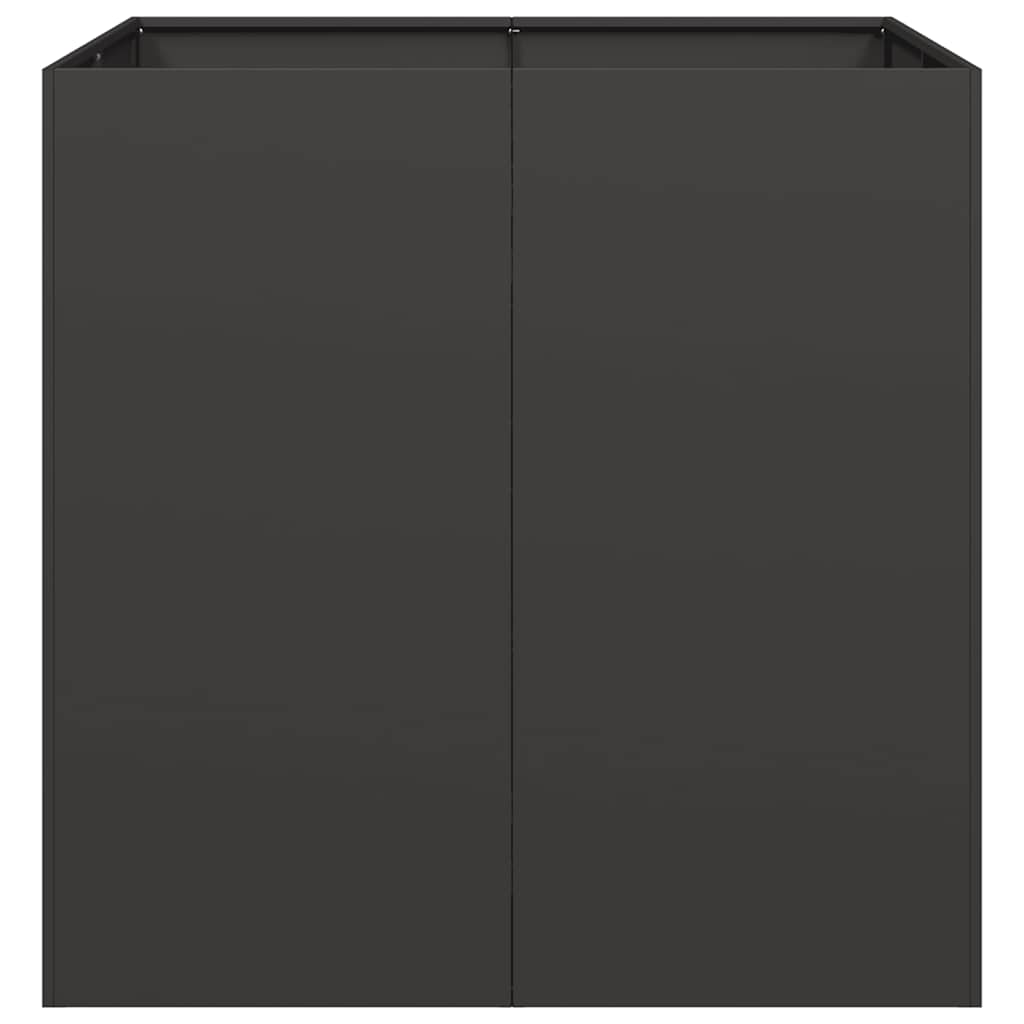 vidaXL Planter Black 80x80x80 cm Steel