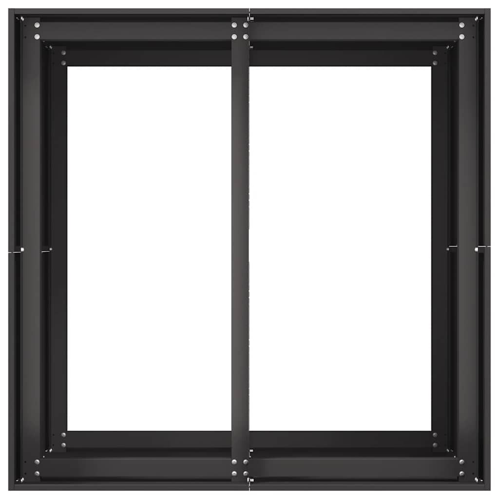vidaXL Planter Black 80x80x80 cm Steel