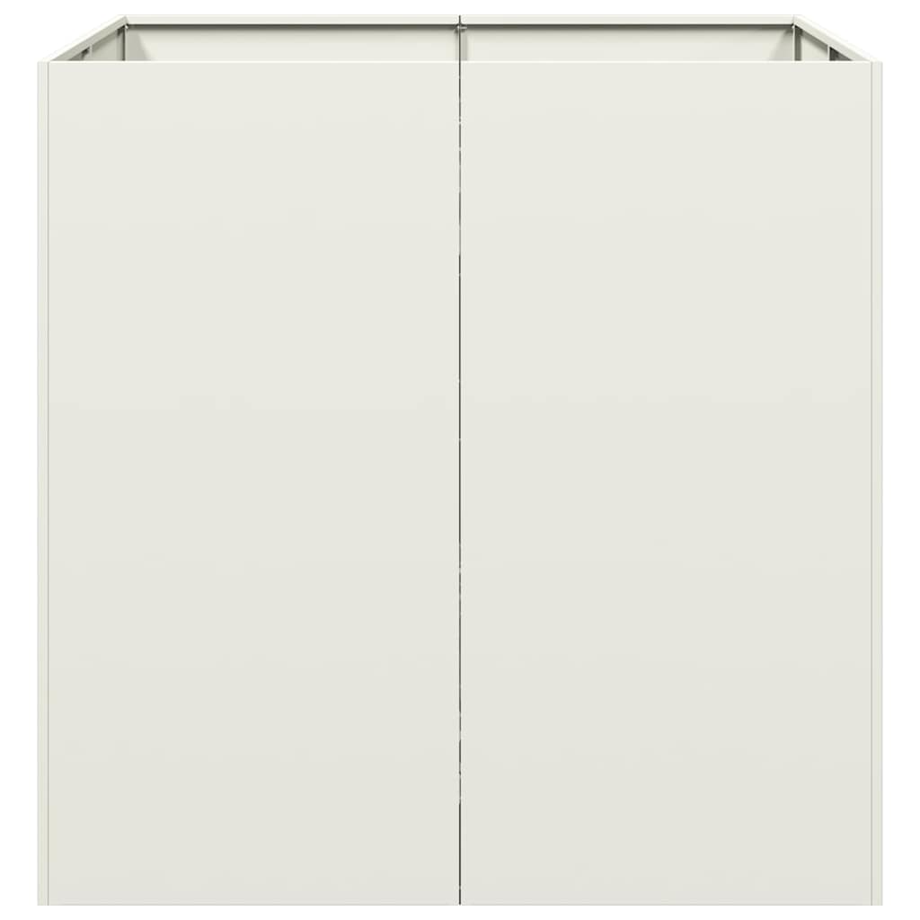 vidaXL Planter White 80x80x80 cm Steel