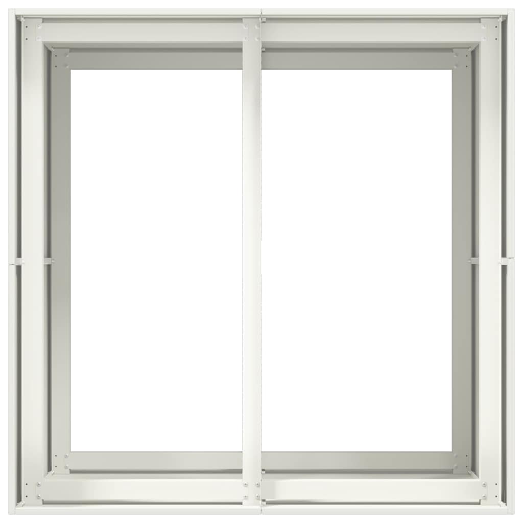 vidaXL Planter White 80x80x80 cm Steel