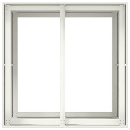 vidaXL Planter White 80x80x80 cm Steel