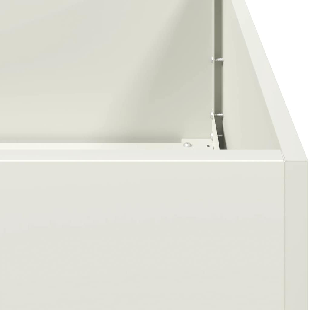 vidaXL Planter White 80x80x80 cm Steel