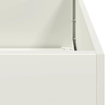 vidaXL Planter White 80x80x80 cm Steel