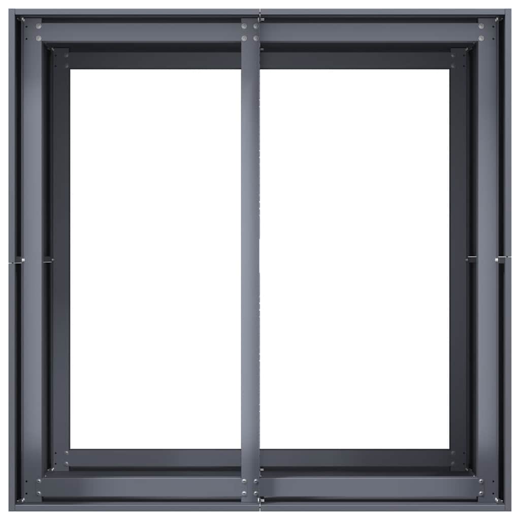 vidaXL Planter Anthracite 80x80x80 cm Steel