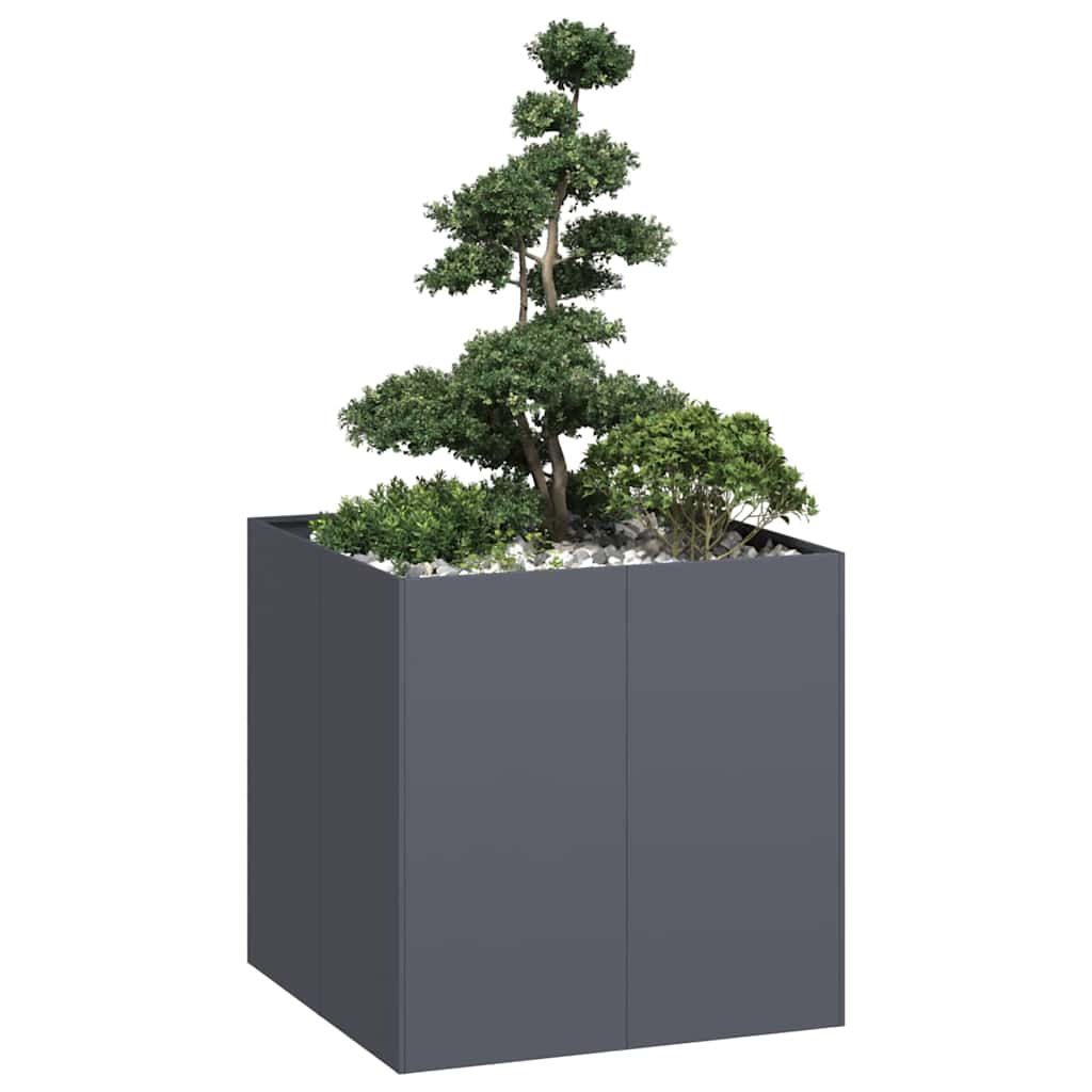 vidaXL Planter Anthracite 80x80x80 cm Steel