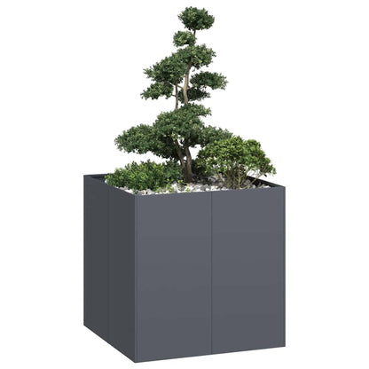vidaXL Planter Anthracite 80x80x80 cm Steel