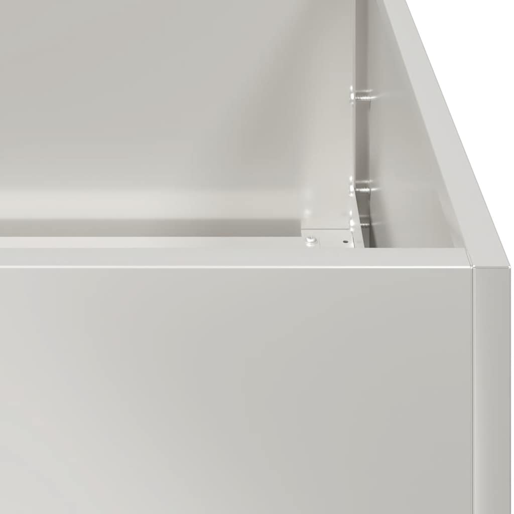 vidaXL Planter 80x80x80 cm Stainless Steel