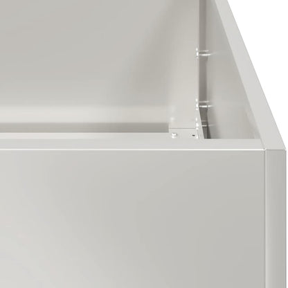 vidaXL Planter 80x80x80 cm Stainless Steel