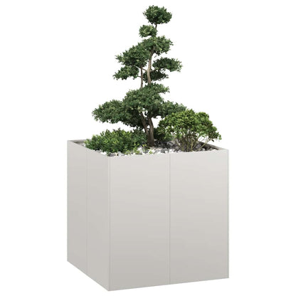 vidaXL Planter 80x80x80 cm Stainless Steel