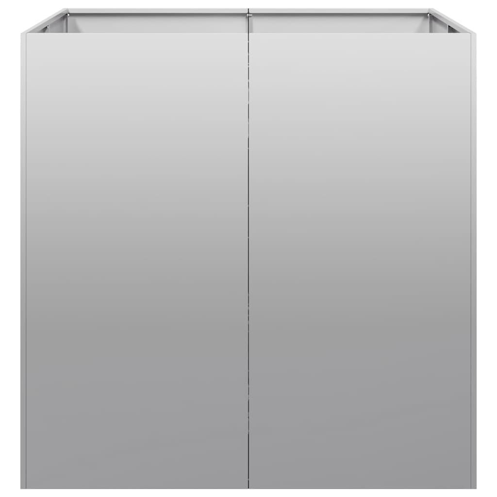 vidaXL Planter 80x80x80 cm Galvanised Steel