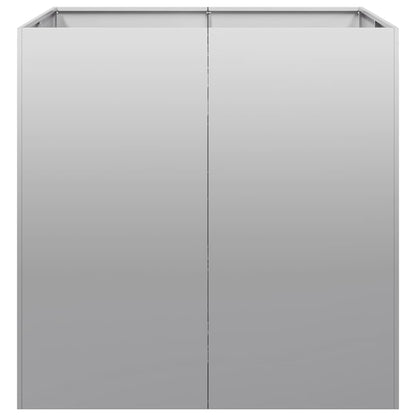 vidaXL Planter 80x80x80 cm Galvanised Steel