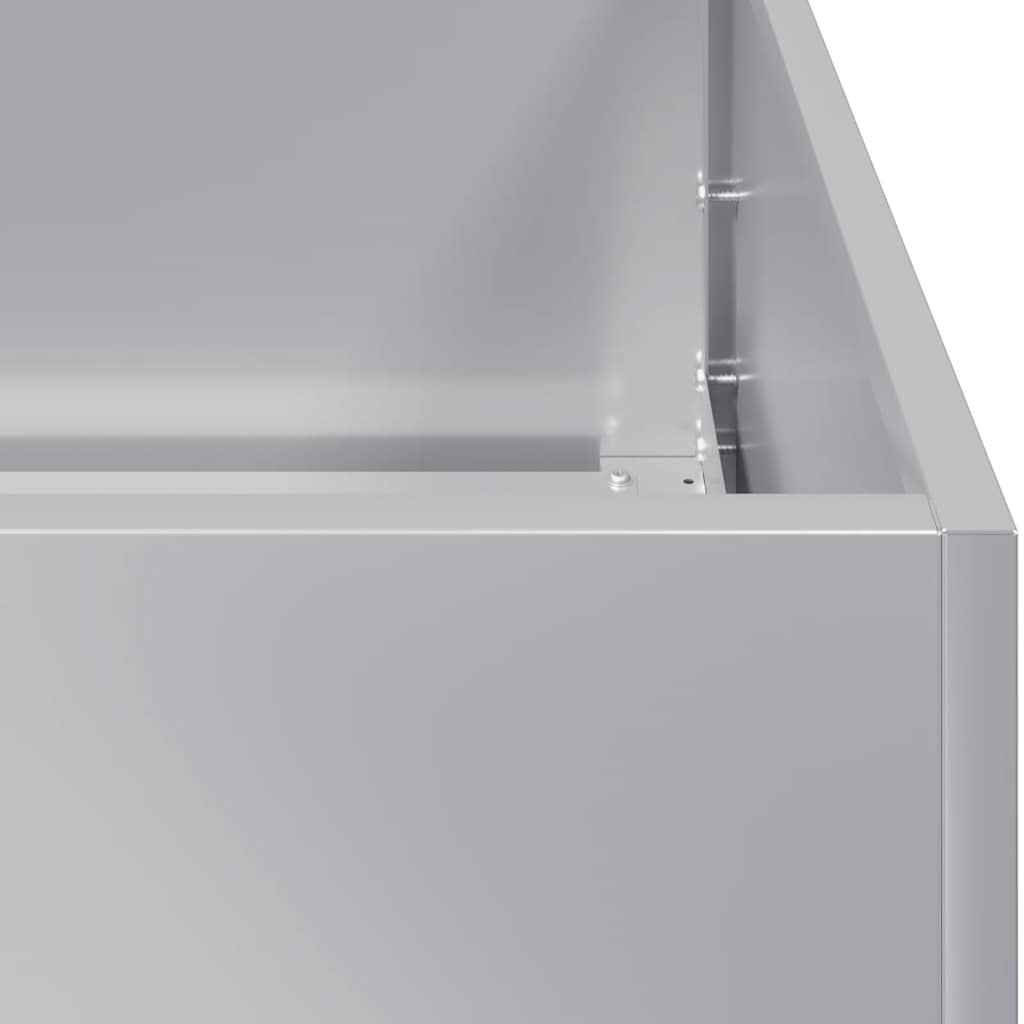 vidaXL Planter 80x80x80 cm Galvanised Steel