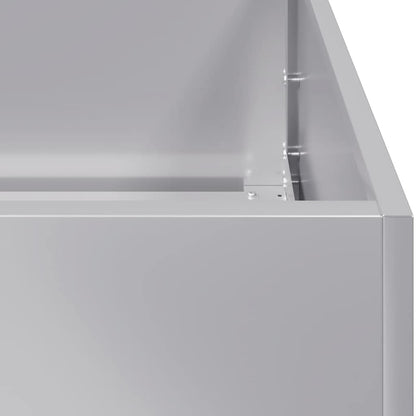 vidaXL Planter 80x80x80 cm Galvanised Steel