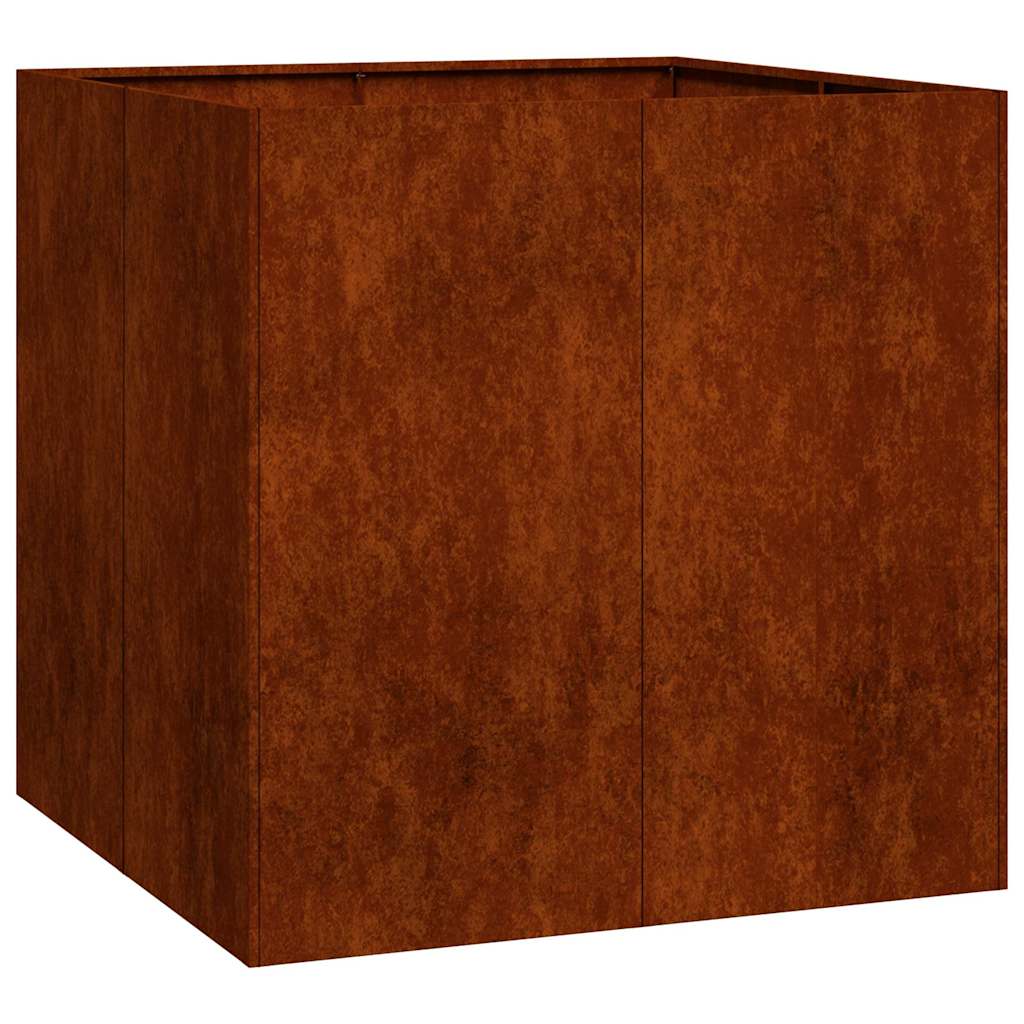 vidaXL Planter Rusty 80x80x80 cm Weathering Steel