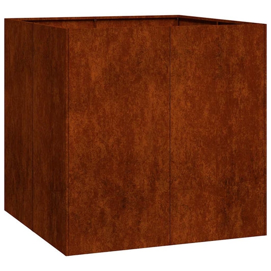 vidaXL Planter Rusty 80x80x80 cm Weathering Steel