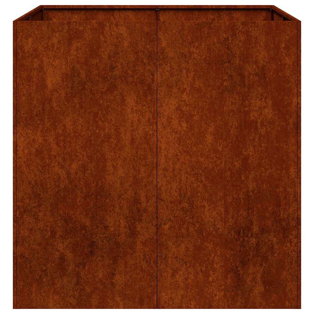 vidaXL Planter Rusty 80x80x80 cm Weathering Steel