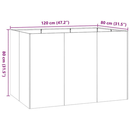vidaXL Planter Black 120x80x80 cm Steel