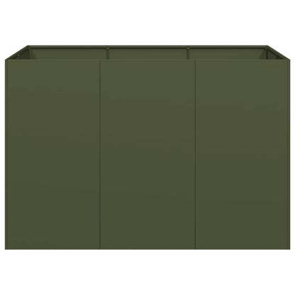 vidaXL Planter Olive Green 120x80x80 cm Steel