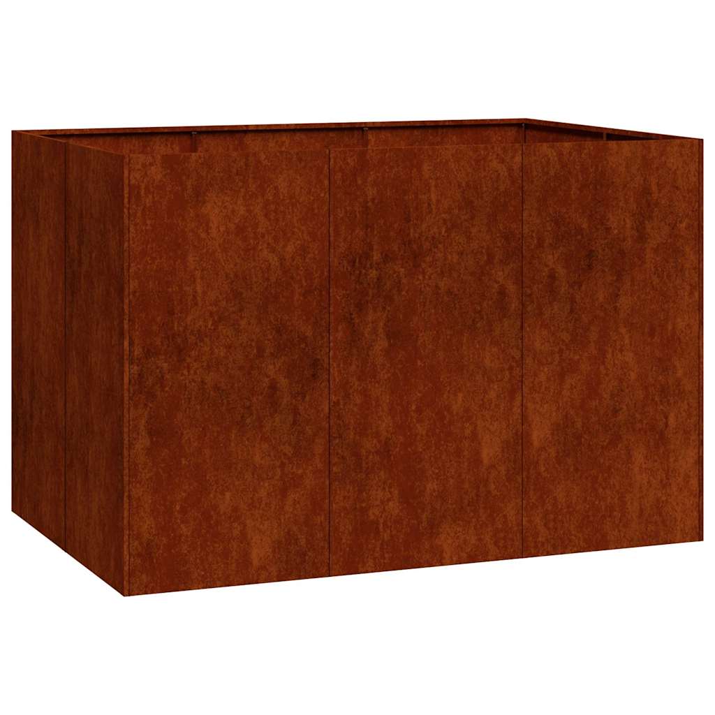 vidaXL Planter Rusty 120x80x80 cm Weathering Steel