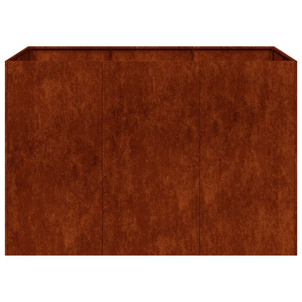 vidaXL Planter Rusty 120x80x80 cm Weathering Steel