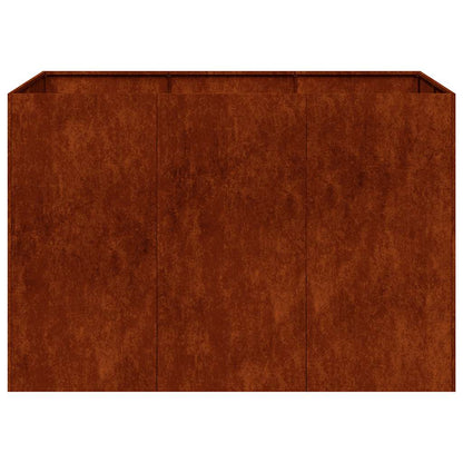 vidaXL Planter Rusty 120x80x80 cm Weathering Steel