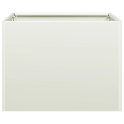vidaXL Planter White 40x40x30 cm Steel
