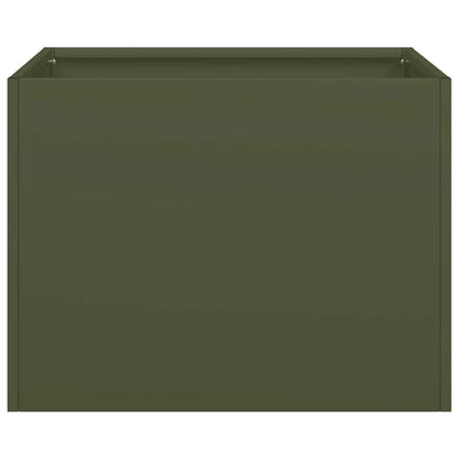 vidaXL Planter Olive Green 40x40x30 cm Steel