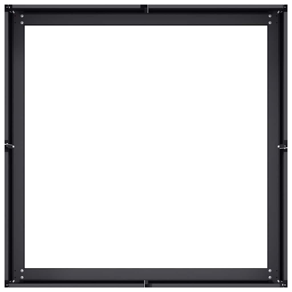 vidaXL Planter Black 80x80x30 cm Steel