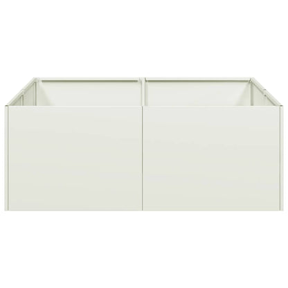 vidaXL Planter White 80x80x30 cm Steel